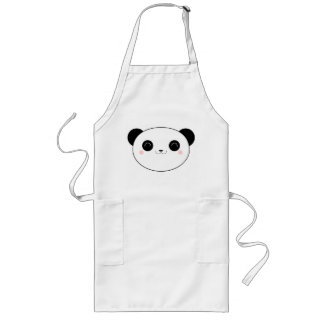 Glückliche Kawaii Panda-Bärn-Schürze Lange Schürze