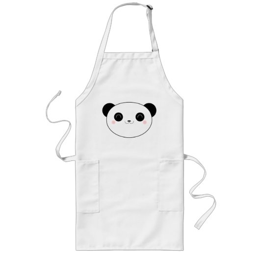 Glückliche Kawaii Panda-Bärn-Schürze Lange Schürze (Vorne)