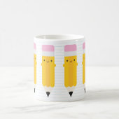 Glückliche Kawaii-Stifte Kaffeetasse (Mittel)