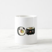 Glückliche Kawaii Sushi-Röllchen Kaffeetasse (Mittel)