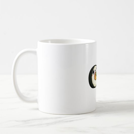Glückliche Kawaii Sushi-Röllchen Kaffeetasse (Links)
