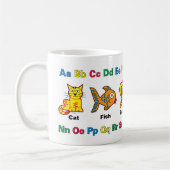 Glückliche Kinder Alphabet und Tier-Schale Kaffeetasse (Links)