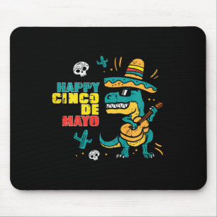 Glückliche Kinder Cinco De Mayo Dino Trex Cinco De Mousepad
