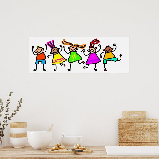 Glückliche Kinder Poster (Küche)