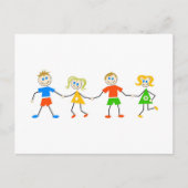 Glückliche Kinder Postkarte (Vorderseite)