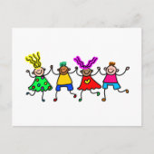 Glückliche Kinder Postkarte (Vorderseite)