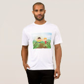 Glückliche Kinder spielen draußen T-Shirt (Vorne ganz)