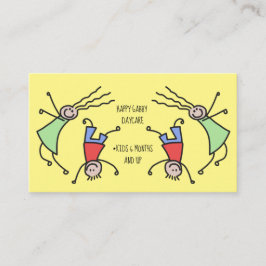 Glückliche Kinder spielen Niedliche Tagesbetreuung Visitenkarte