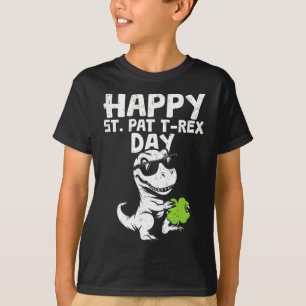 Glückliche Kinder St Pat T-Rex Tag Dino Saurus St. T-Shirt