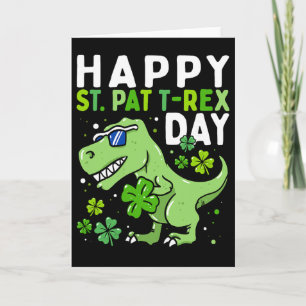 Glückliche Kinder St Pat Trex Tag Dino St Patricks Karte