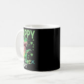 Glückliche Kinder St. Patrick's Day T-Rex Dinosaur Kaffeetasse (Vorderseite Links)