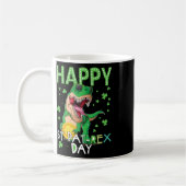 Glückliche Kinder St. Patrick's Day T-Rex Dinosaur Kaffeetasse (Links)