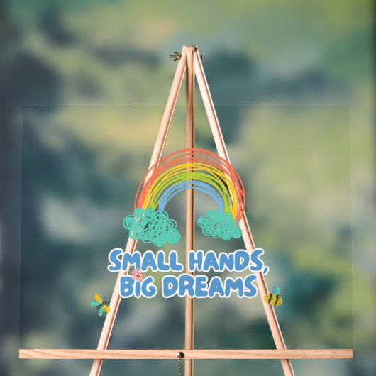 Glückliche Kinder Tag Kleine Hände, große Träume Acrylschild (Neutral)