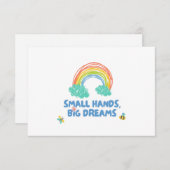 Glückliche Kinder Tag Kleine Hände, große Träume Dankeskarte (Vorne/Hinten)