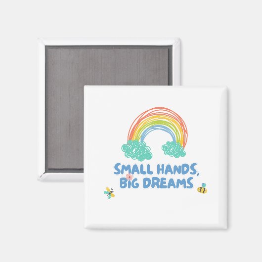 Glückliche Kinder Tag Kleine Hände, große Träume Magnet (Vorderseite/Rückseite)