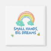 Glückliche Kinder Tag Kleine Hände, große Träume Magnet (Vorne)