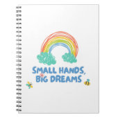 Glückliche Kinder Tag Kleine Hände, große Träume Notizblock (Vorderseite)