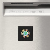 Glückliche Kinder - Umweltschutz Earth Da Magnet (In Situ (Geschirrspüler))