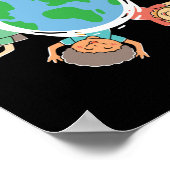 Glückliche Kinder - Umweltschutz Earth Da Poster (Ecke)
