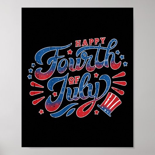 Glückliche Kinder Unabhängigkeitstag 4. Juli Kinde Poster (Vorne)