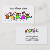 Glückliche Kinder Visitenkarte (Vorne/Hinten)