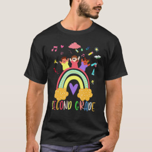 Glückliche Kinder Zweite Klasse Erster Schultag 2. T-Shirt