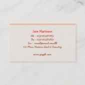 glückliche KinderVisitenkarte Visitenkarte (Rückseite)