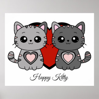Glückliche Kitty 1 Poster