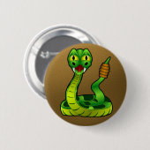 Glückliche Klapperschlange Button (Vorne & Hinten)