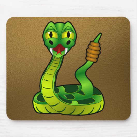 Glückliche Klapperschlange Mousepad (Vorne)