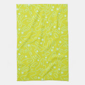 GLÜCKLICHE KLECKSE! - in hellem Gelbem, weiß und Geschirrtuch (Vertikal)