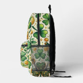 Glückliche Klee und Goldmünzen Bedruckter Rucksack (Rechts)