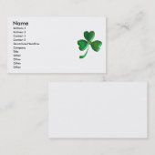 Glückliche Kleeblatt-Herzen 1 Visitenkarte (Vorne/Hinten)
