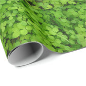 "Glückliche Kleeblätter!" Geschenkpapier (Rolleneckpunkt)