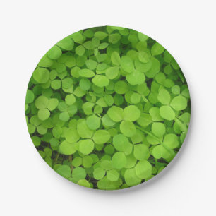 Glückliche Kleeblätter! Pappteller