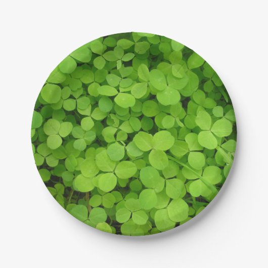 Glückliche Kleeblätter! Pappteller (Vorderseite)