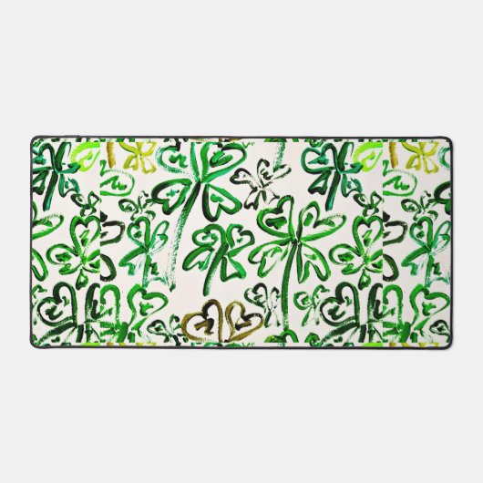 Glückliche Kleeblätter Schreibtischunterlage (Vorderseite)