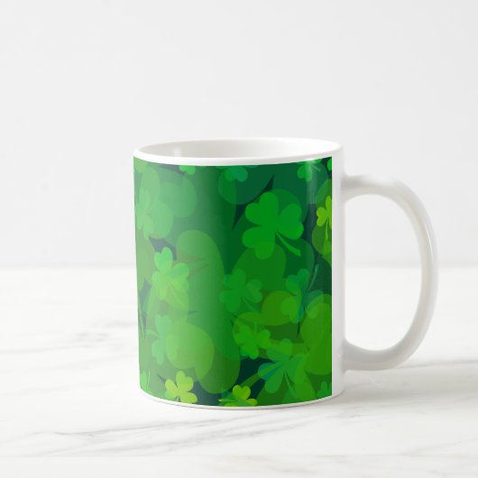 Glückliche Kleeblätter - überall Kaffeetasse (Rechts)
