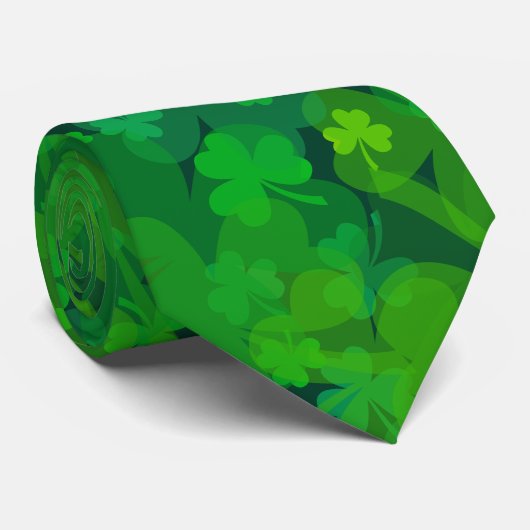 Glückliche Kleeblätter - überall Krawatte (Gerollt)
