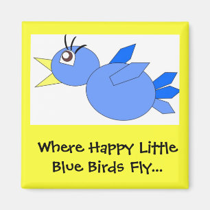 Glückliche kleine blaue Vögel Magnet
