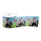 Glückliche kleine Schweinmalerei Satinband (Spule)