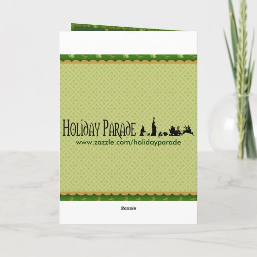 Glückliche Kobold-Karte Feiertagskarte (Rückseite)