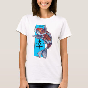 Glückliche Kohaku Koi Fische T-Shirt