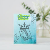 Glückliche Königin. Postkarte (Stehend Vorderseite)