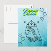 Glückliche Königin. Postkarte (Vorne/Hinten)