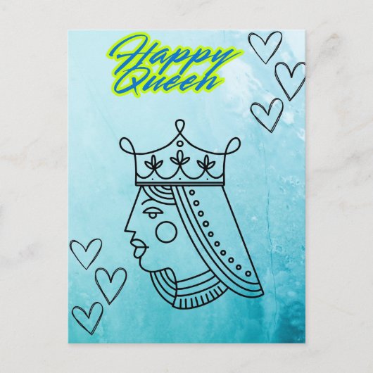 Glückliche Königin. Postkarte (Vorderseite)