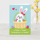 Glückliche Korbkreatur Karte (Gelbe Blume)