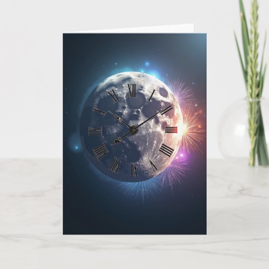 Glückliche Kosmische Uhr Karte (Vorderseite)