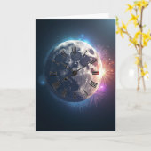 Glückliche Kosmische Uhr Karte (Gelbe Blume)