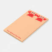 Glückliche Krabben-Post-Itanmerkungen Post-it Klebezettel (angewinkelt)